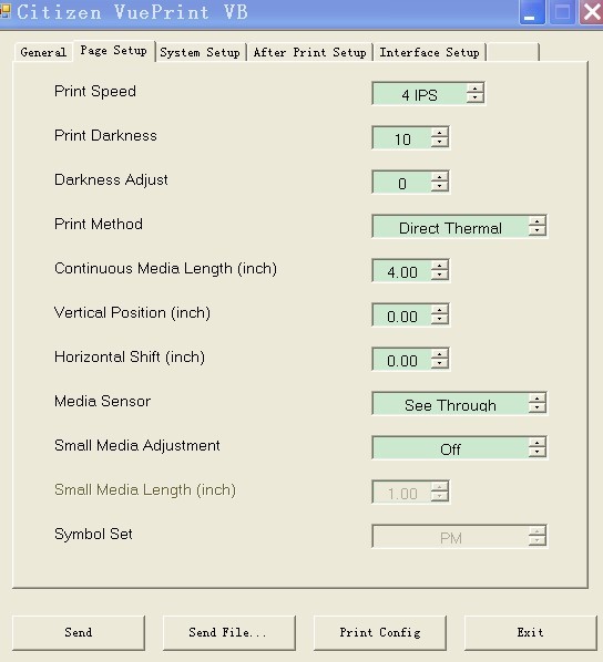 VuePrint Menu